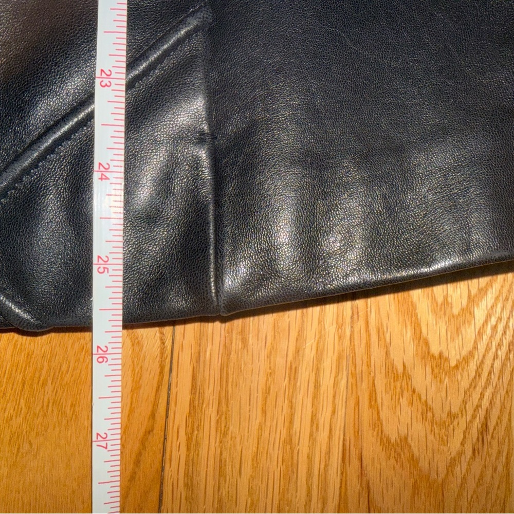 Mossimo Black Leather Jacket Medium - Picture 5 of 6